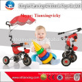 Hot selling Baby folding Tricycle new models, Plastic kids tricycle with back seat